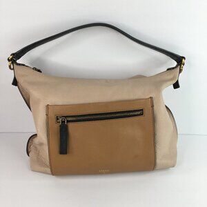 Fossil Vickery Shoulder Bag Brown Handbag Leather Boho Slouch Bag Casual